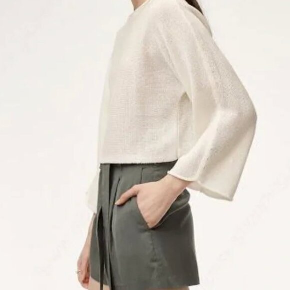 The Group by Babaton white cotton cropped sweater - Picture 2 of 6